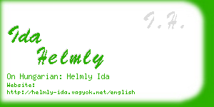 ida helmly business card